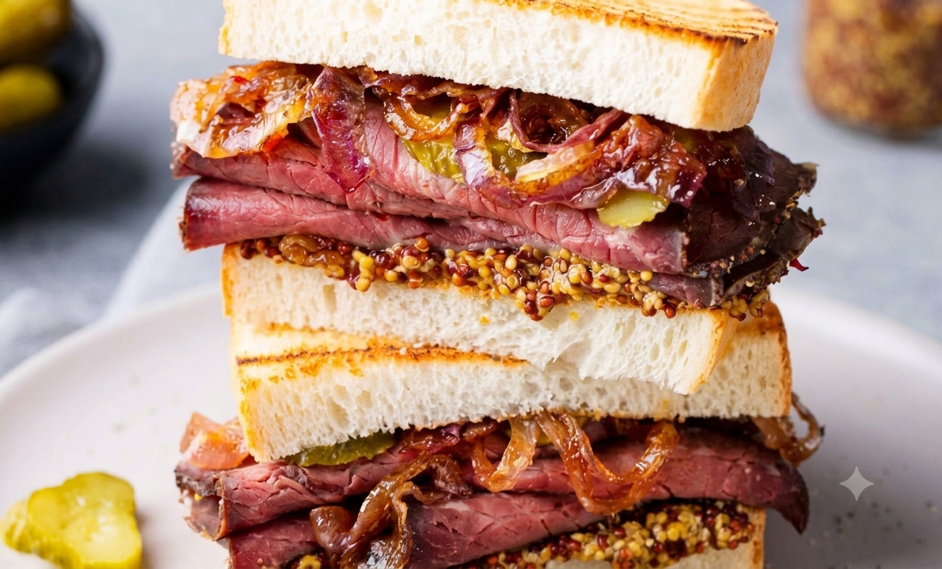 Brisket beef panini