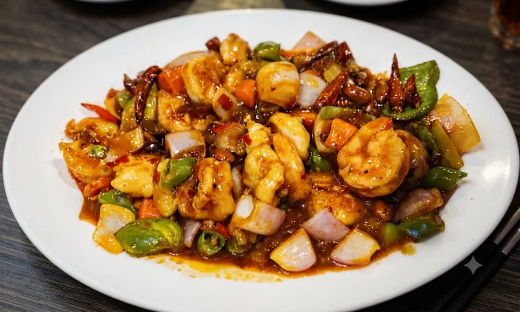 37 Prawn with Mushroom and Vegetable