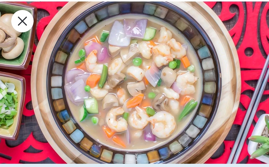 Prawn with Button Mushroom & Vegetables