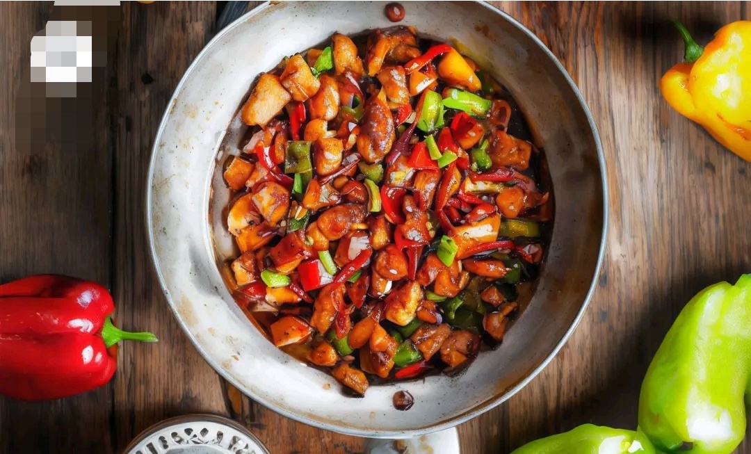 Chicken with Peanuts & Red Pepper with Veggies