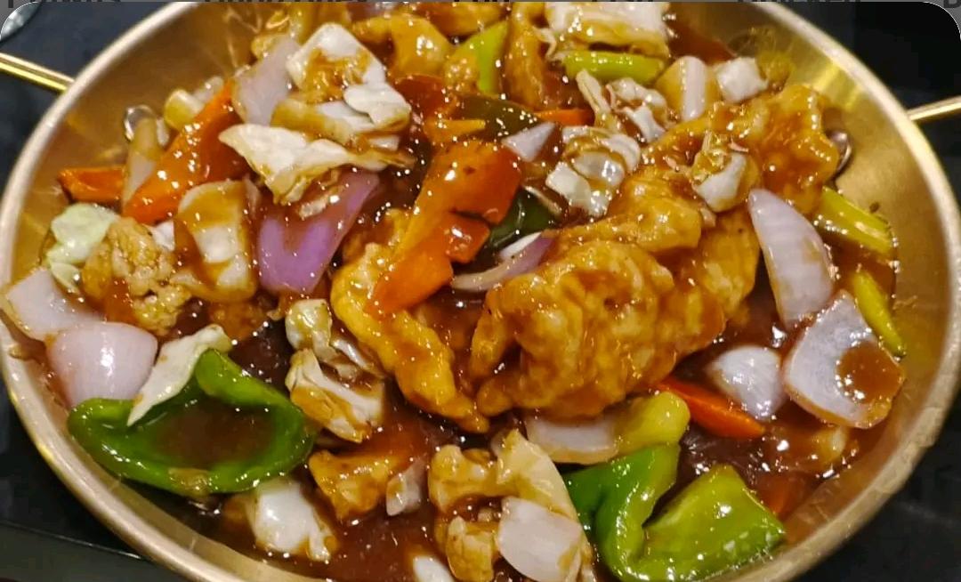32D Sliced Fish with Mushrooms