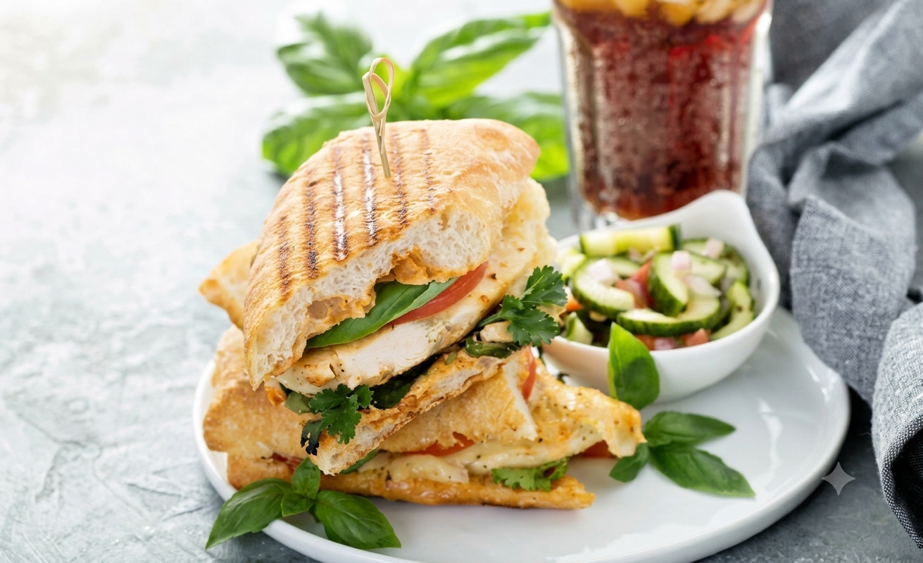 Grilled Chicken Pesto Panini